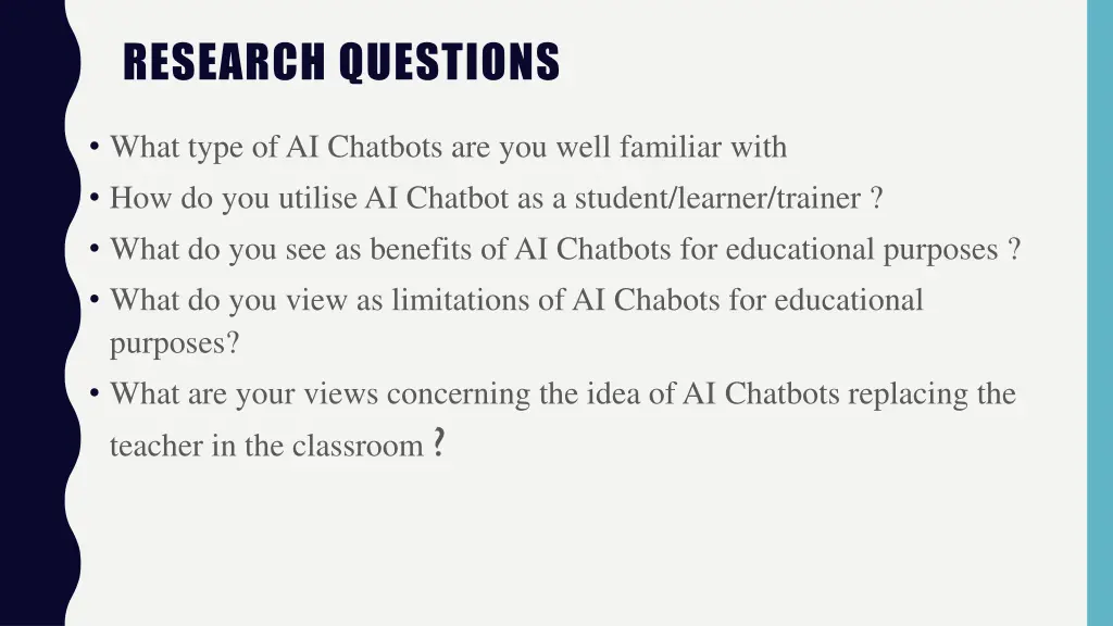 research questions