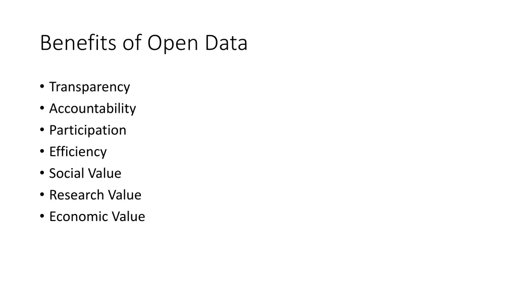 benefits of open data