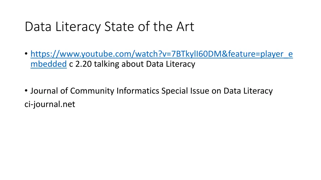 data literacy state of the art