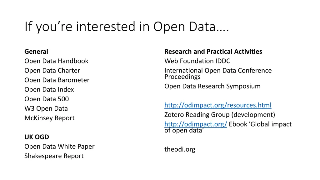 if you re interested in open data