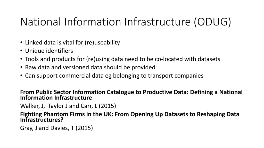 national information infrastructure odug