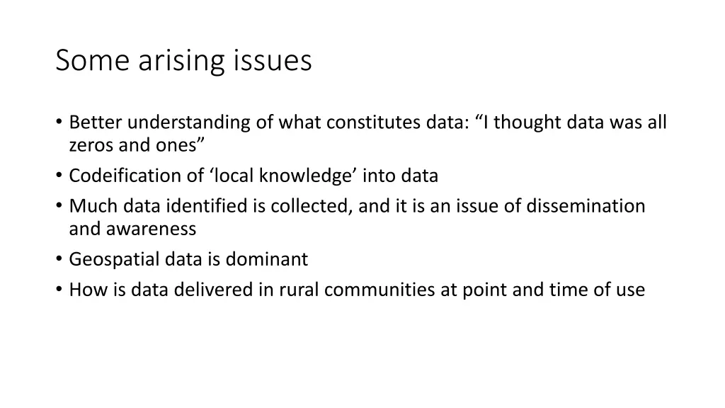 some arising issues