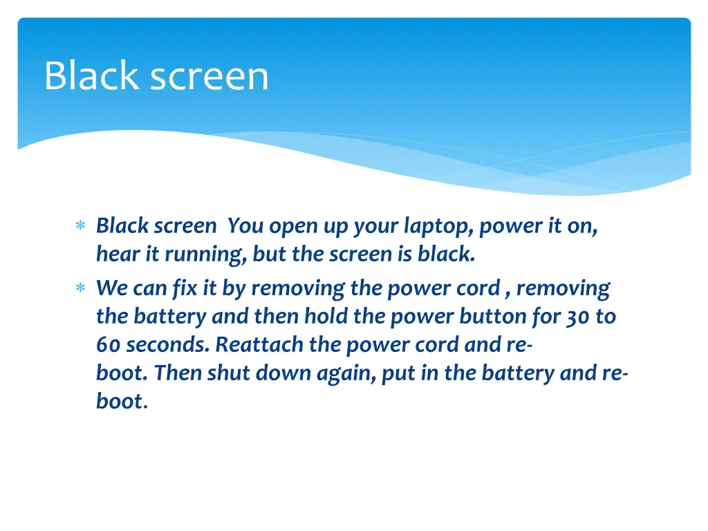 black screen
