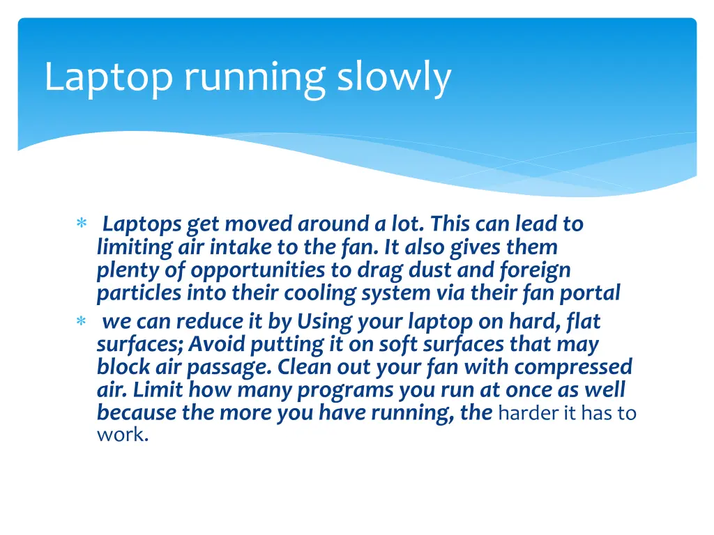 laptop running slowly