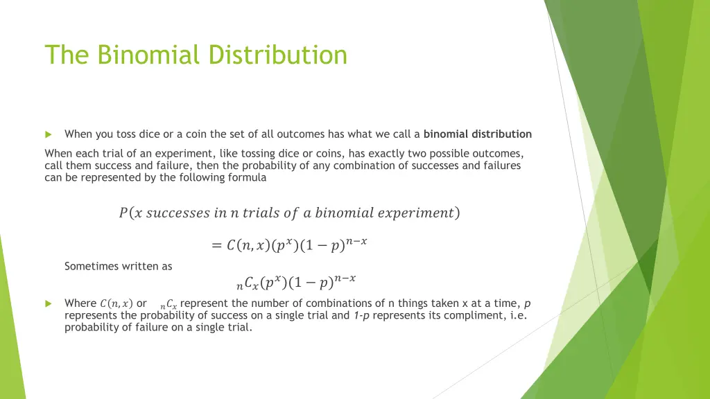 the binomial distribution