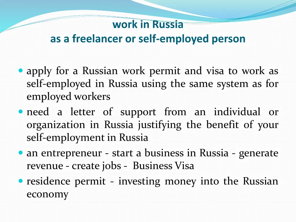 work in russia