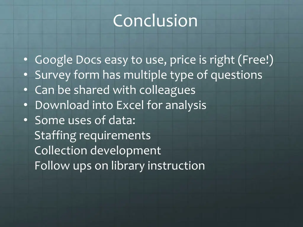 conclusion