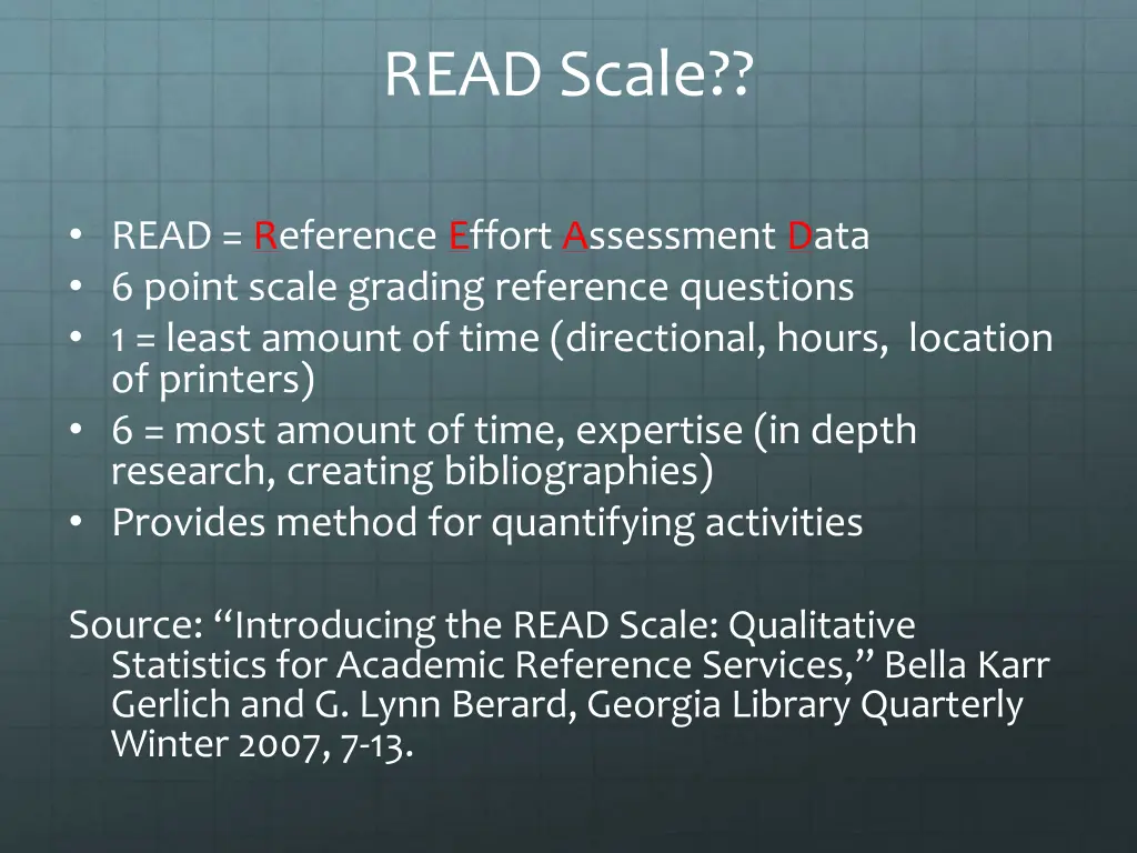 read scale