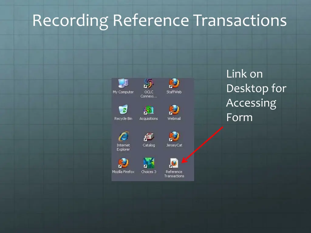 recording reference transactions