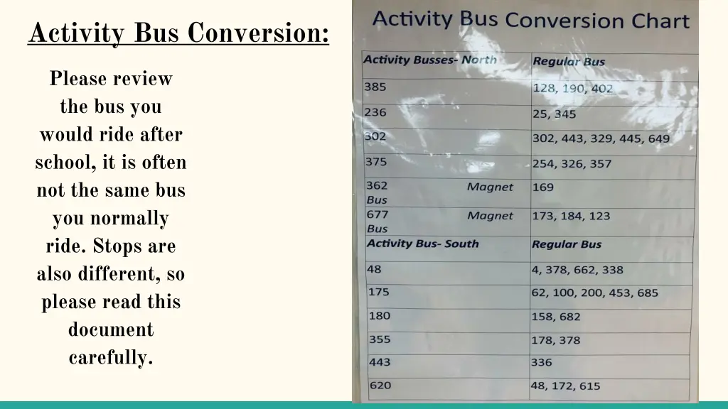 activity bus conversion