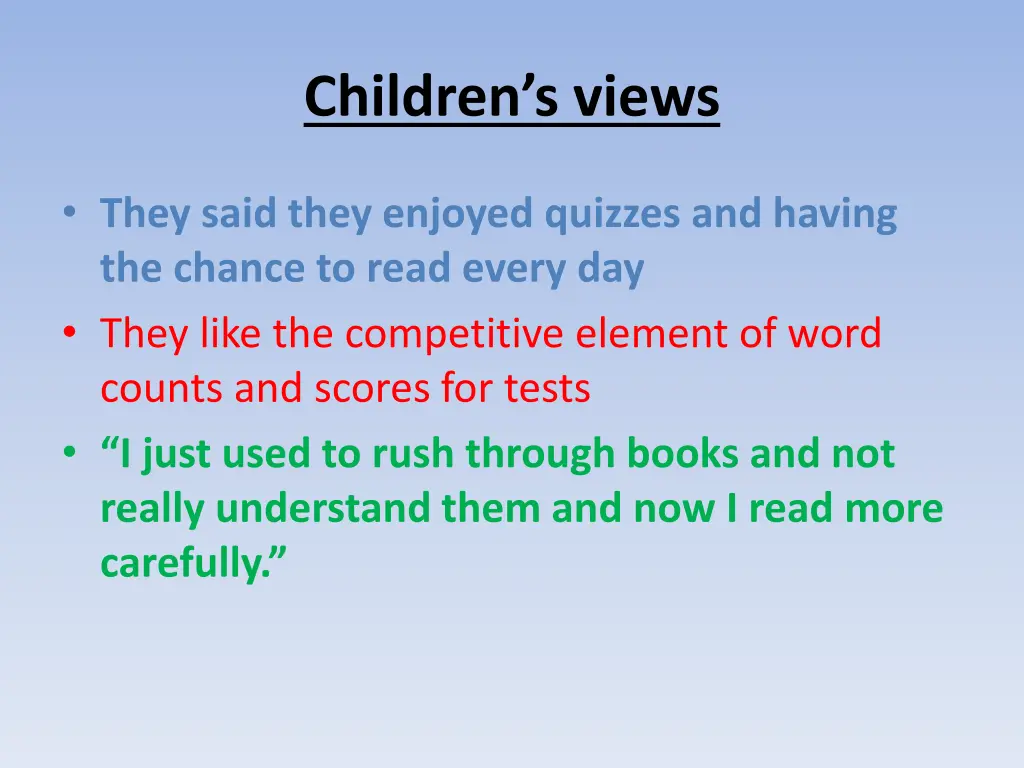 children s views