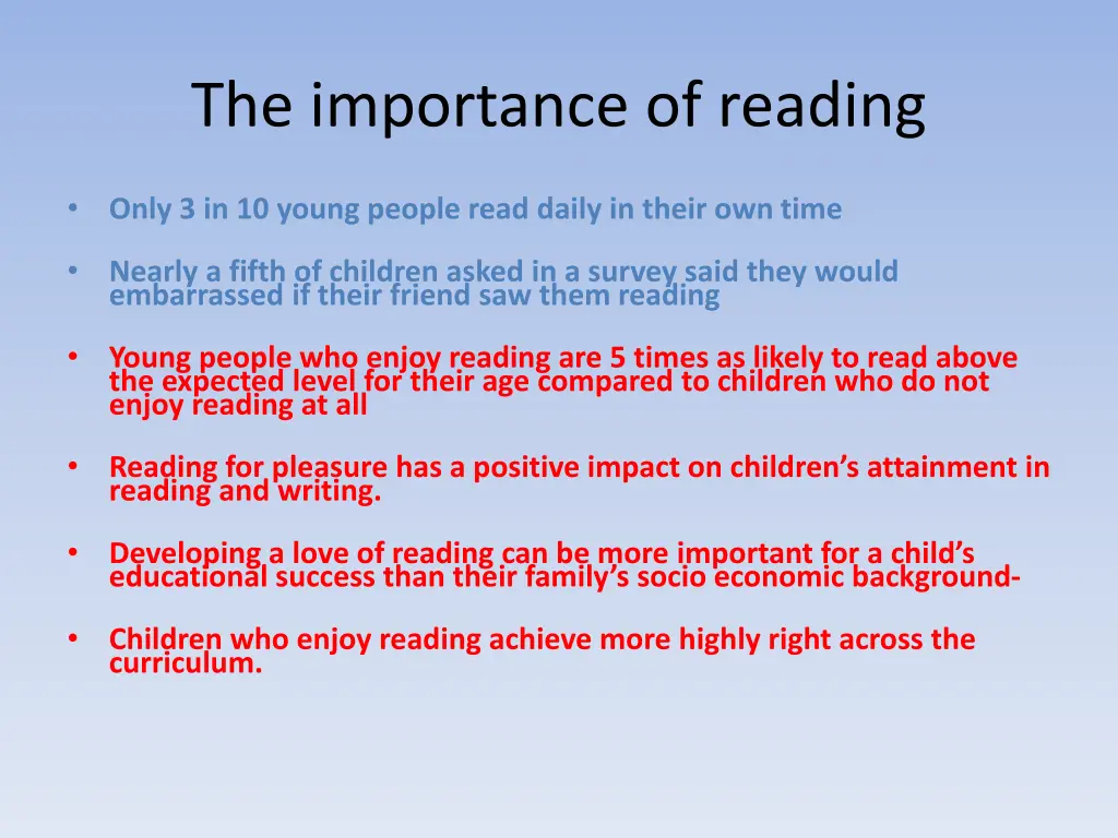 the importance of reading