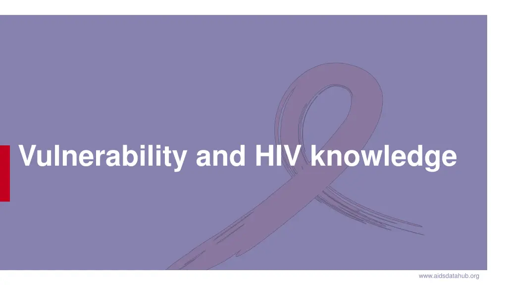 vulnerability and hiv knowledge