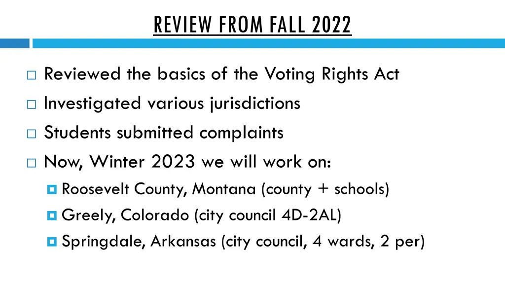 review from fall 2022