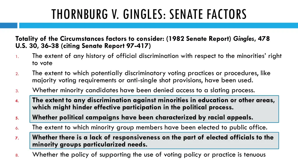 thornburg v gingles senate factors 3