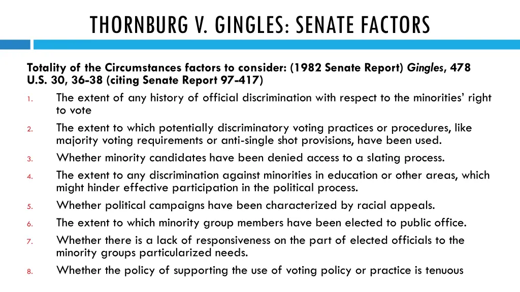 thornburg v gingles senate factors