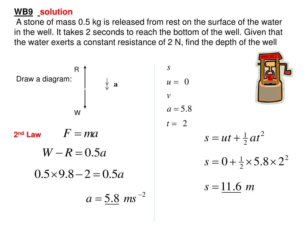 wb9 solution a stone of mass 0 5 kg is released