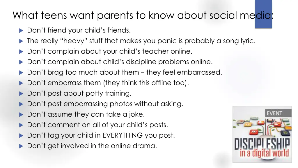 what teens want parents to know about social media