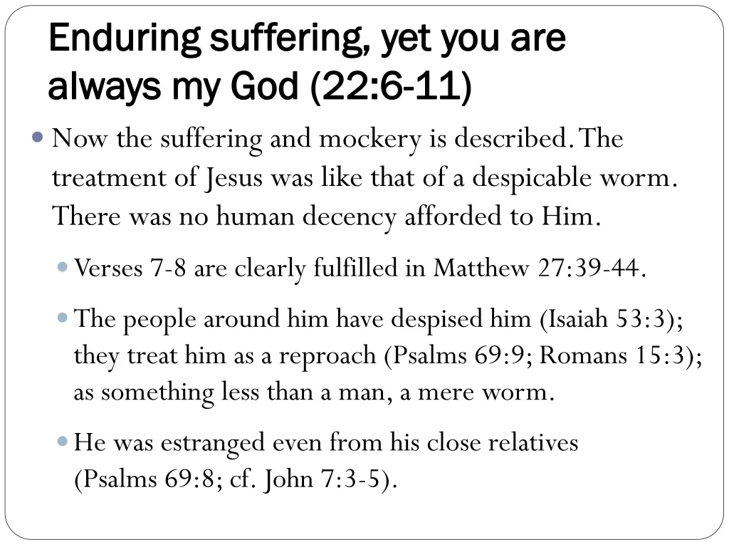 enduring suffering yet you are enduring suffering