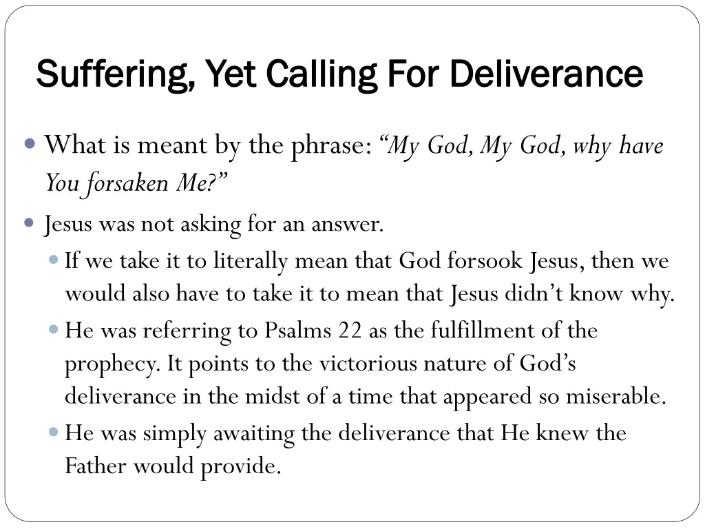 suffering yet calling for deliverance suffering 11