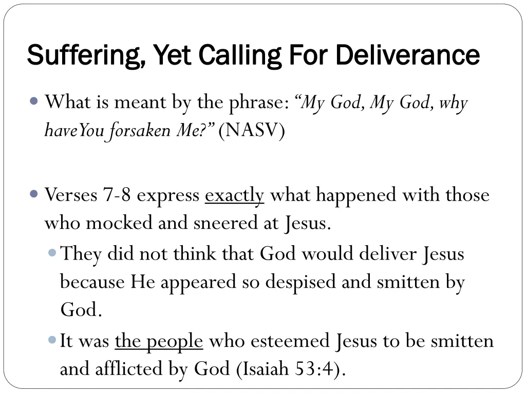 suffering yet calling for deliverance suffering 7