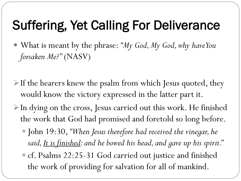 suffering yet calling for deliverance suffering 9