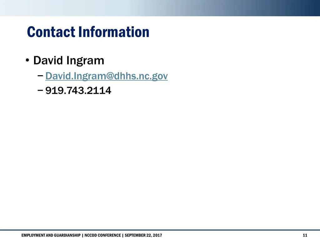contact information