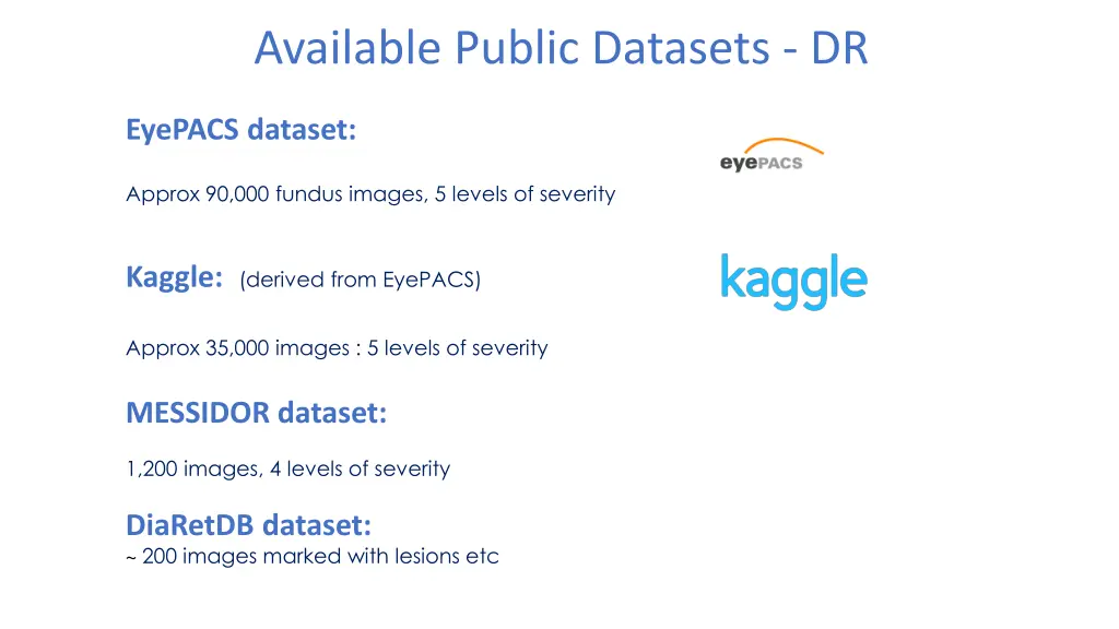 available public datasets dr