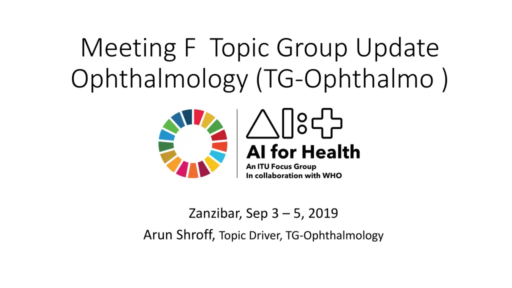 meeting f topic group update ophthalmology