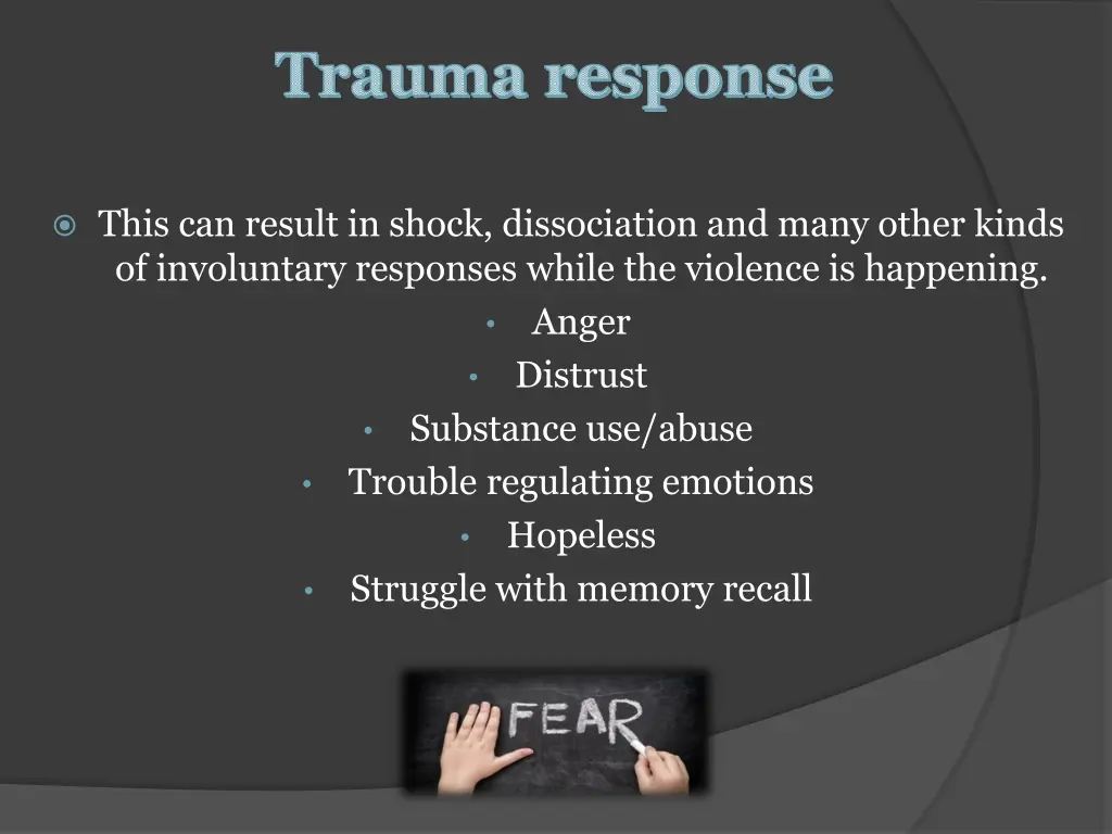 trauma response