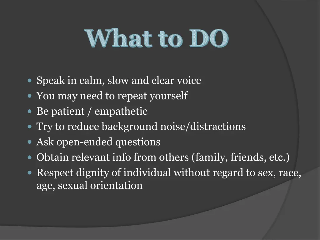 what to do