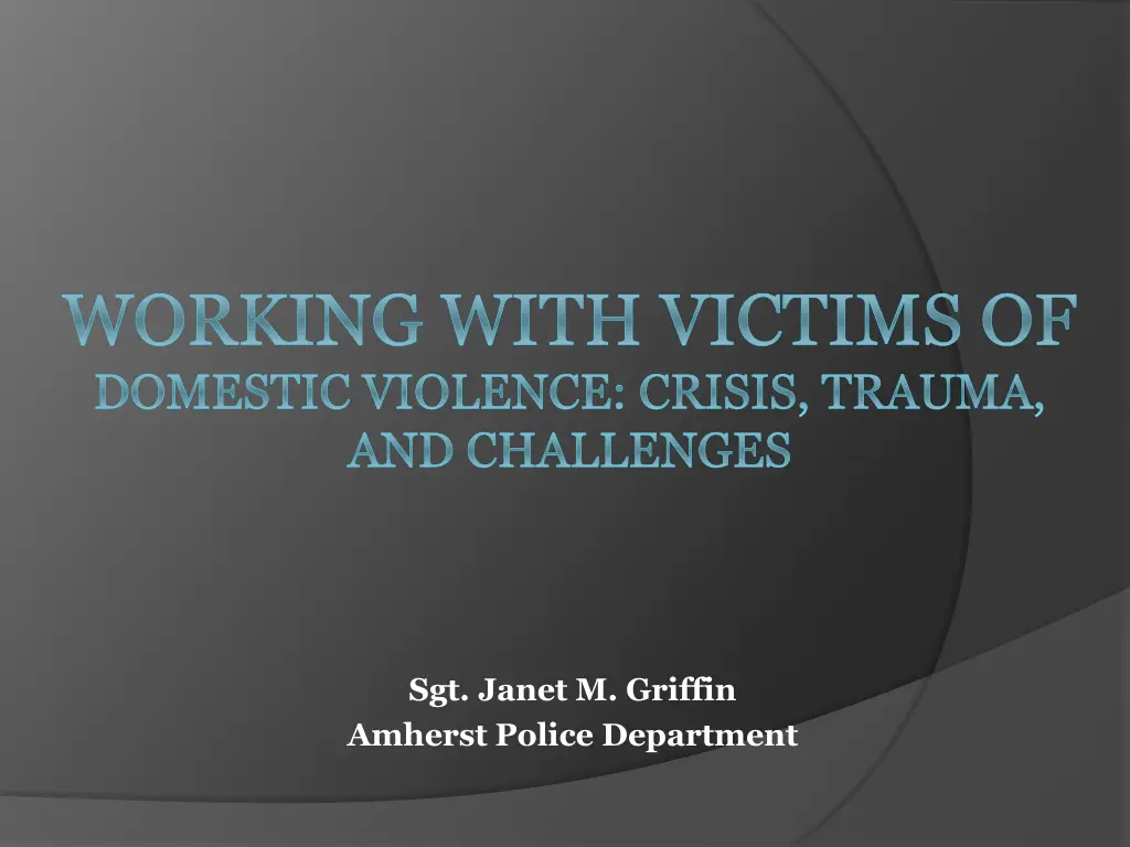 working with victims of domestic violence crisis