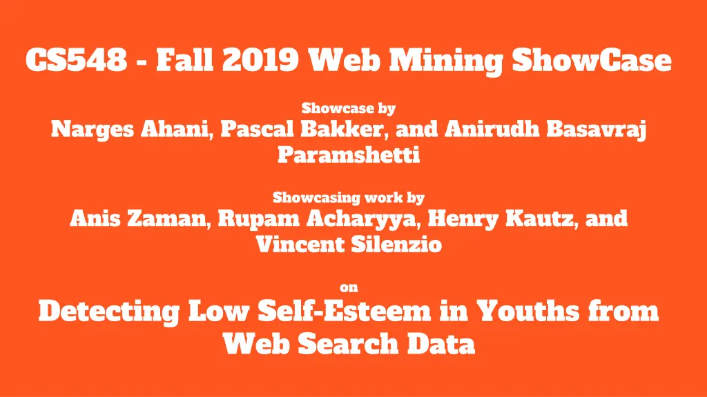 cs548 fall 2019 web mining showcase