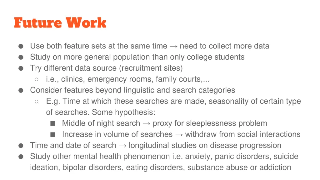future work