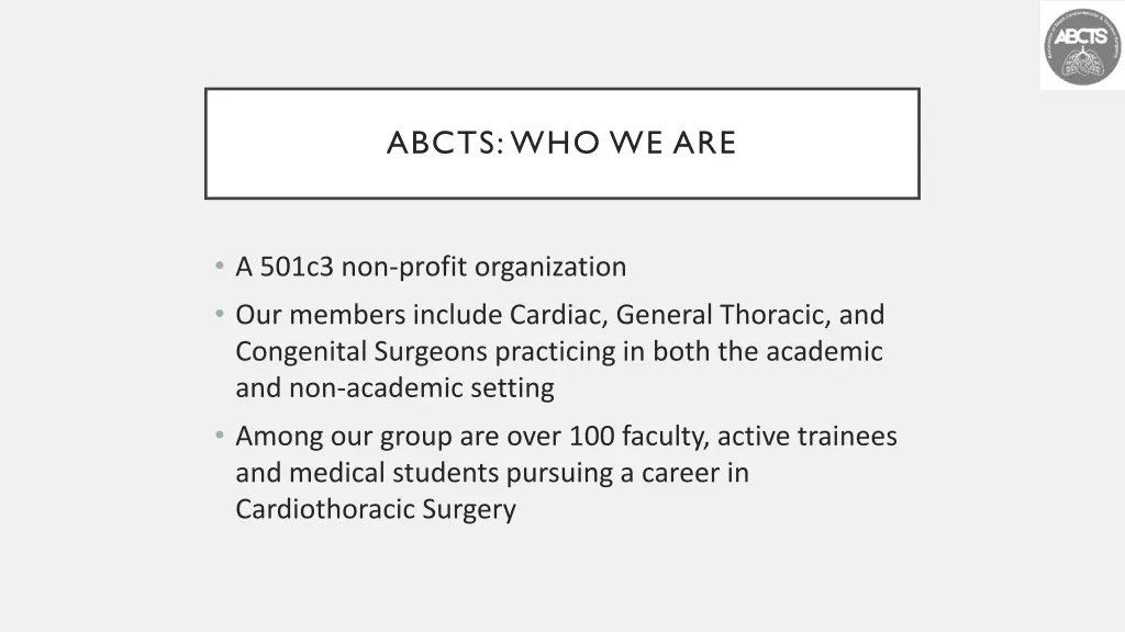 abcts who we are