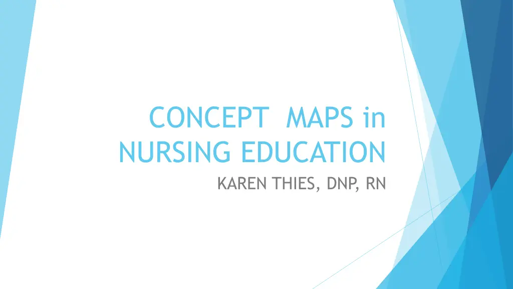 concept maps in nursing education karen thies