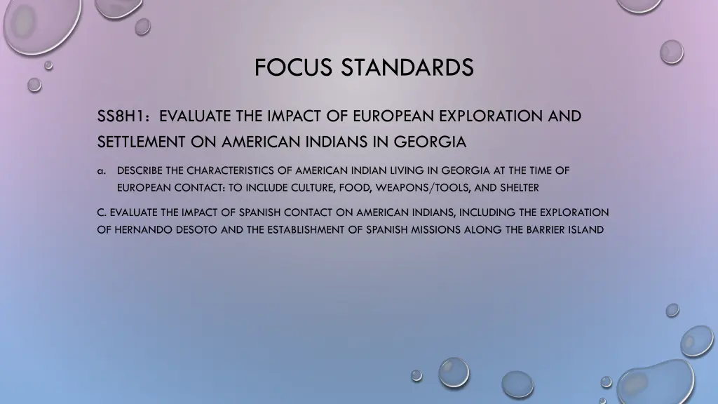 focus standards
