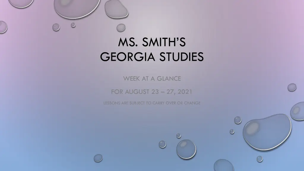 ms smith s georgia studies