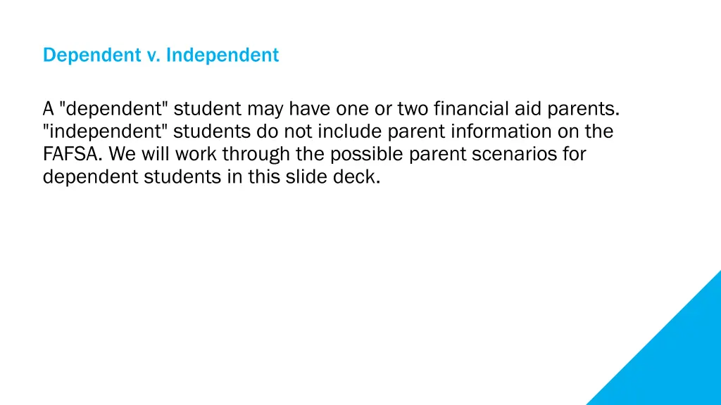 dependent v independent