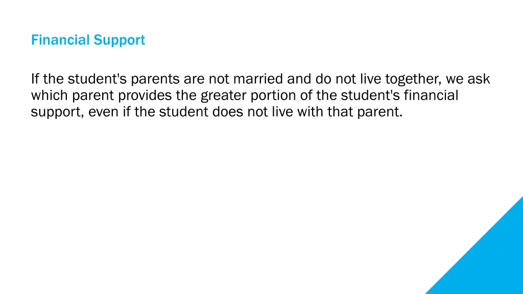 financial support