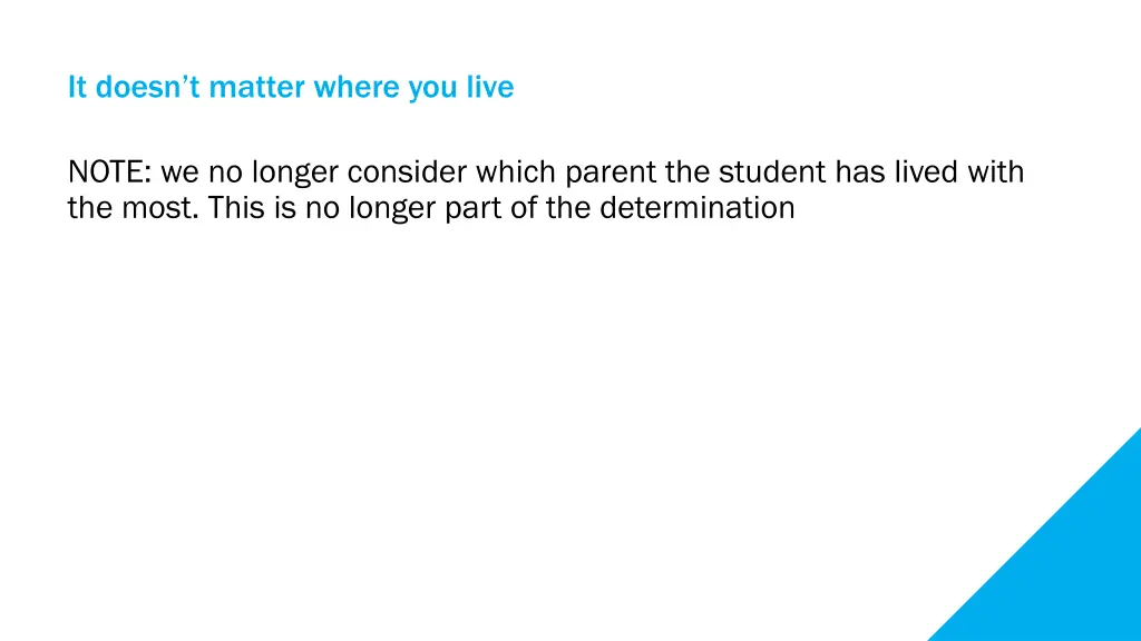 it doesn t matter where you live