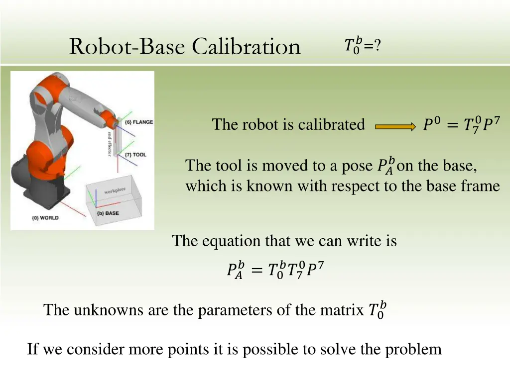 robot base calibration