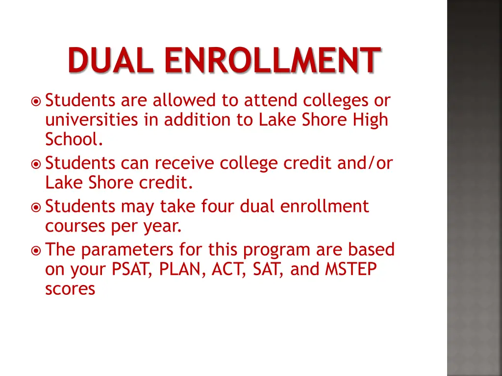 dual enrollment
