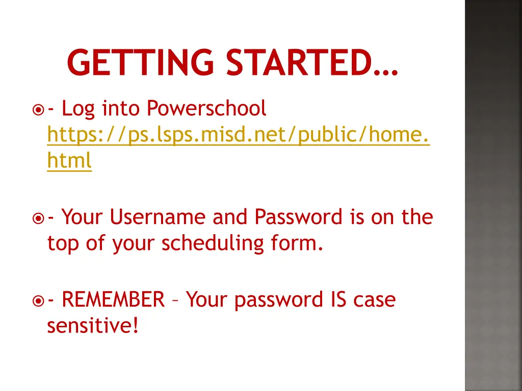 getting started