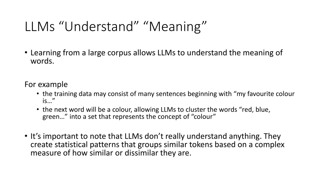 llms understand meaning