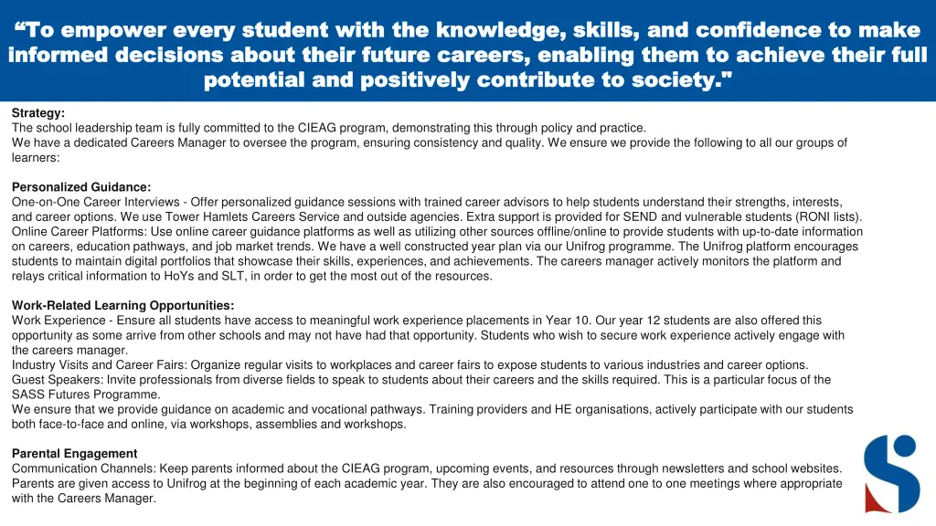 to empower every student with the knowledge