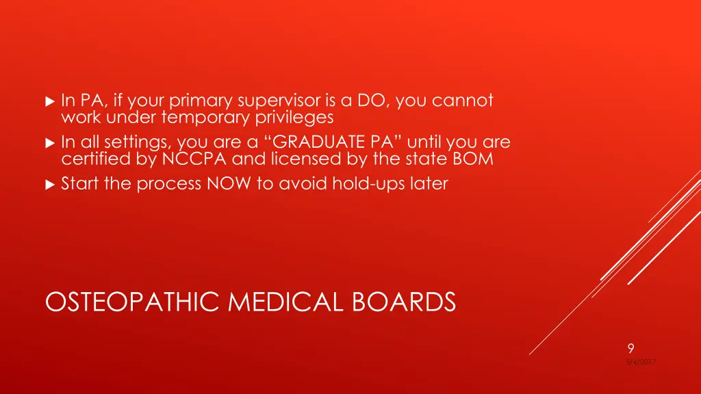 in pa if your primary supervisor