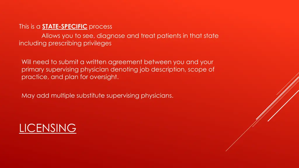 this is a state specific process allows