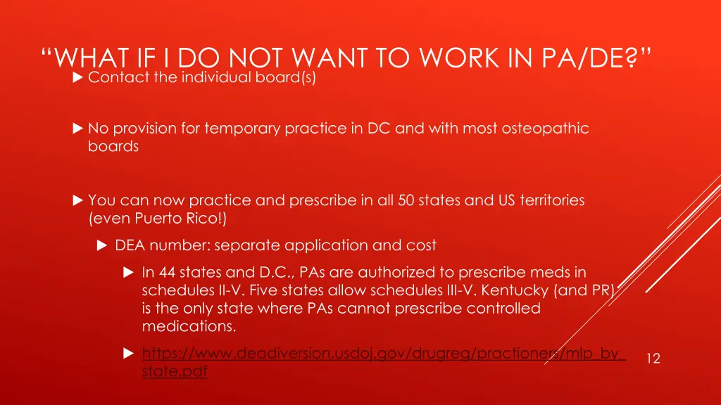 what if i do not want to work in pa de contact