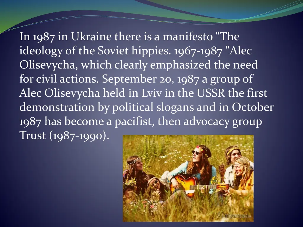 in 1987 in ukraine there is a manifesto